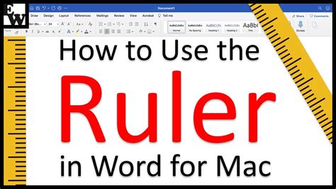 how to use the ruler in word on mac