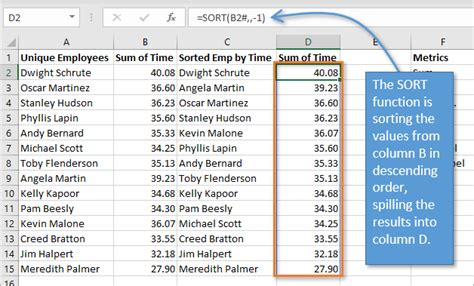 how to use the sort feature in excel