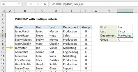 how to use vlookup function in excel with multiple conditions