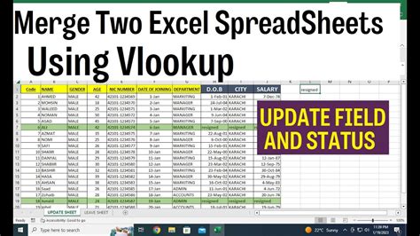 how to use vlookup to combine two spreadsheets