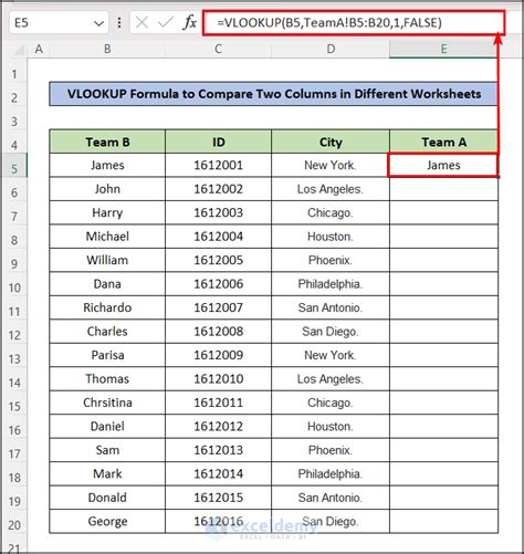 how to use vlookup to compare two sheets