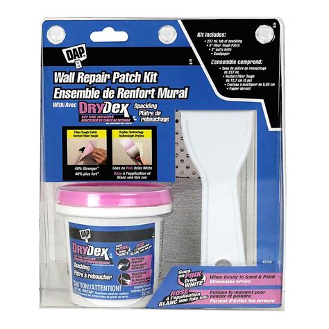 how to use wall repair patch kit with drydex spackling