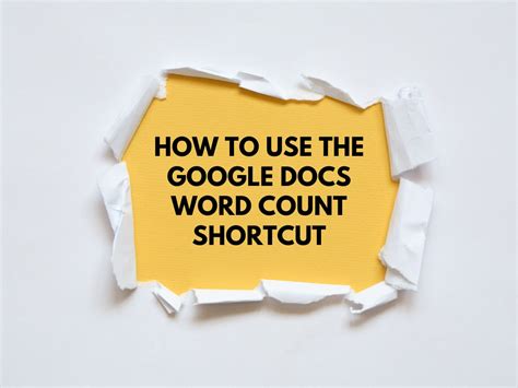 how to use word count on google docs