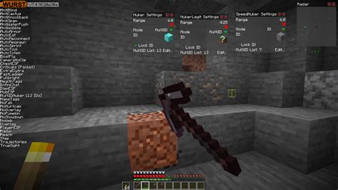 how to use wurst hack client