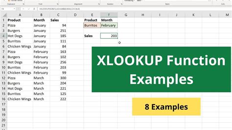 how to use xlookup formula in excel with example