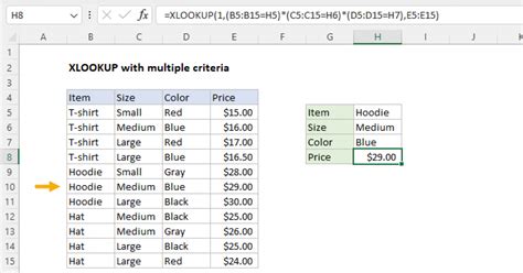 how to use xlookup function in excel with multiple conditions