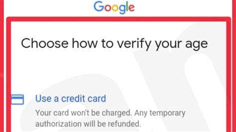 how to verify age on google