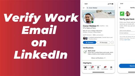 how to verify linkedin account with work email