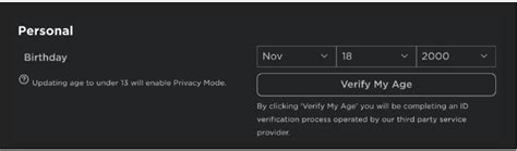 how to verify your age on roblox if your 13