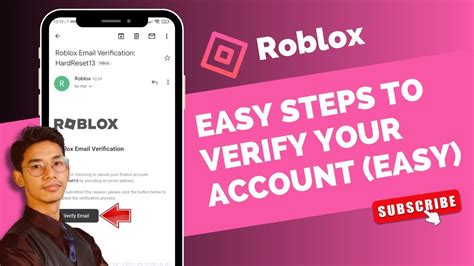 how to verify your roblox account on mobile