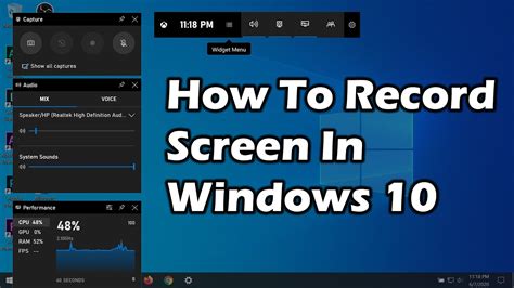 how to video record on windows 10