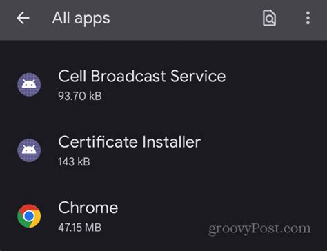 how to view all installed apps on android