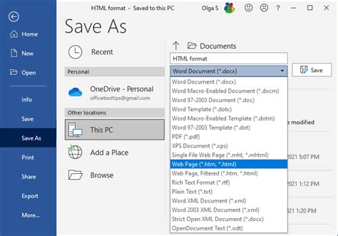 how to view html code in word 365