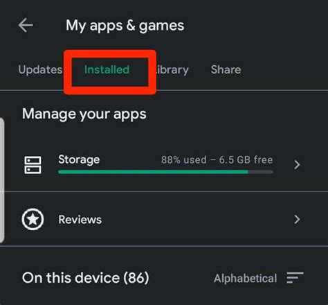how to view installed apps on android