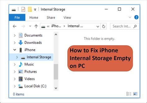 how to view iphone internal storage on pc