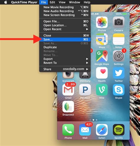 how to view iphone screen on mac quicktime