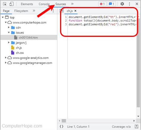 how to view js files in chrome