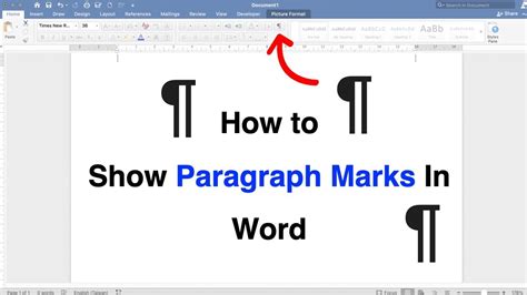 how to view paragraph marks in word mac