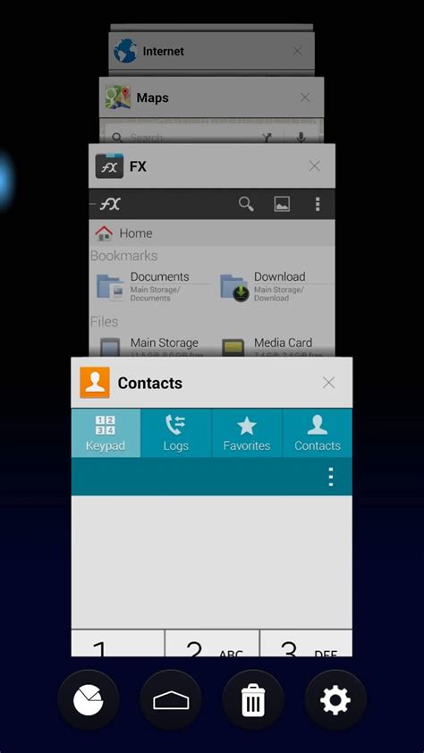 how to view recent apps on android