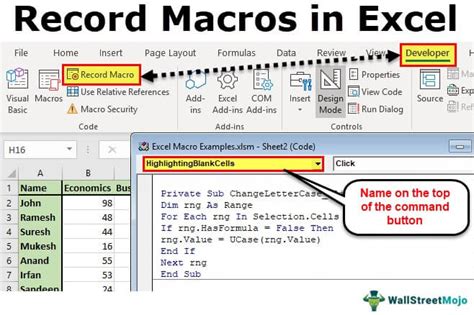 how to view recorded macro code in excel