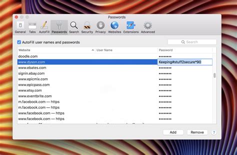 how to view saved passwords on mac computer