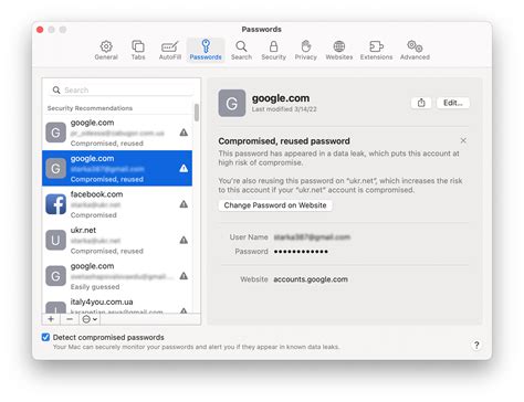 how to view saved safari passwords