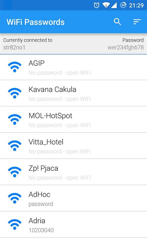 how to view saved wifi passwords on android phone