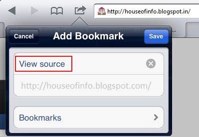 how to view source code on ipad
