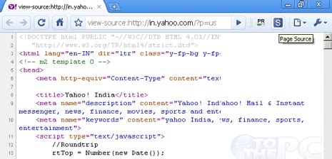 how to view webpage source code chrome