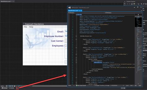 how to view xaml design in visual studio code