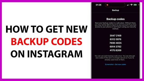 how to view your instagram backup codes