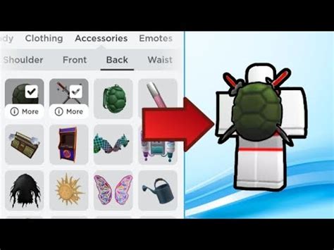 how to wear two back accessories in roblox mobile