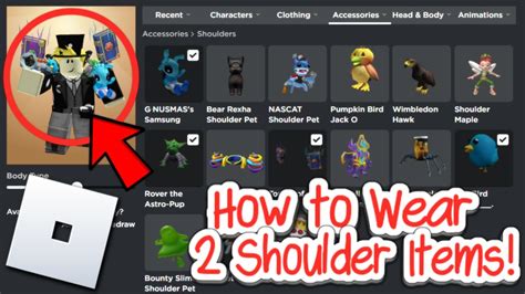 how to wear two shoulder accessories in roblox mobile 2024