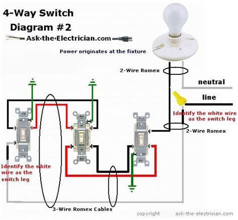 how to wire a 4 way light switch diagram