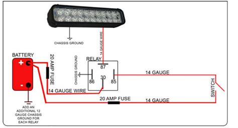 how to wire led light bar with relay