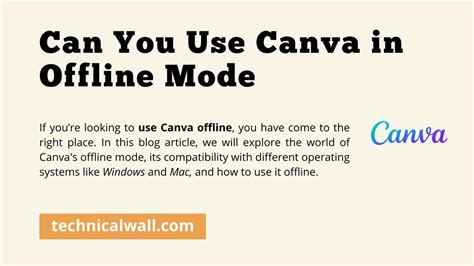 how to work canva offline