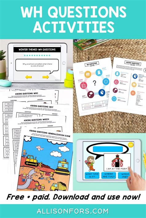 how to work on wh questions in speech therapy