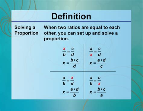how to work out proportions in maths