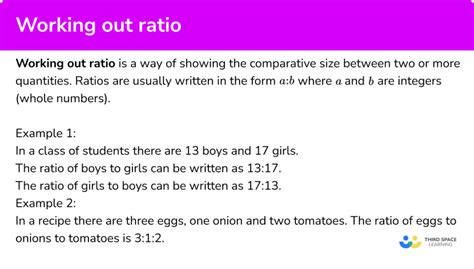 how to work out ratio of two numbers in maths