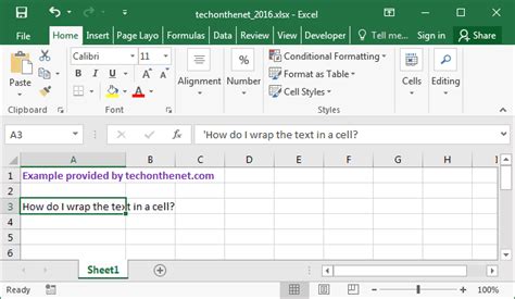 how to wrap text in excel cell on mac