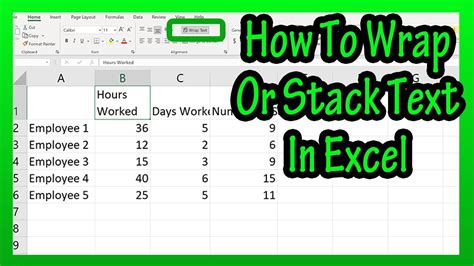 how to wrap text in excel formula