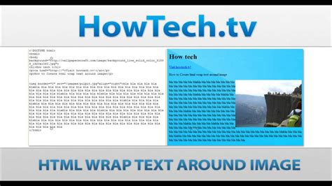 how to wrap text next to an image in html