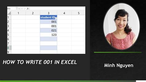 how to write 1 in excel
