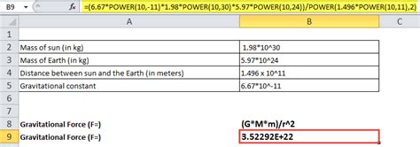how to write 10 to the power 5 in excel
