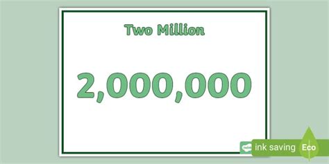 how to write 2 million