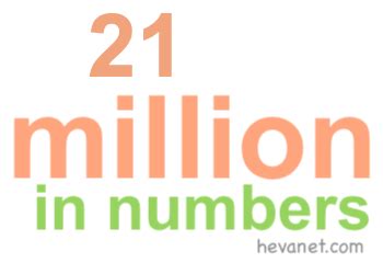 how to write 21 million in numbers