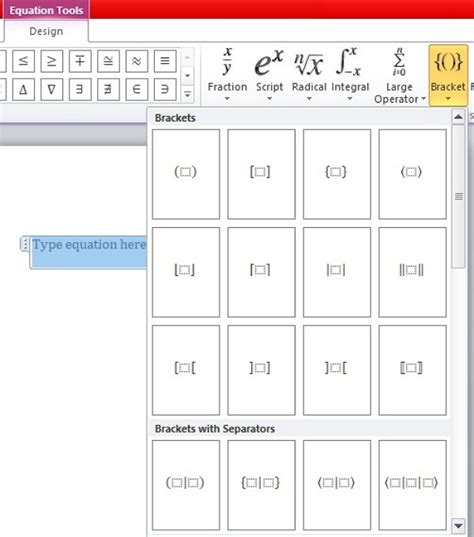 how to write 8x8 matrix in word