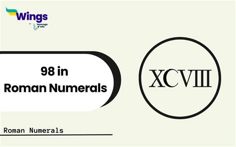 how to write 98 in roman numerals