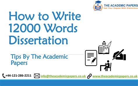 how to write a 12000 word dissertation
