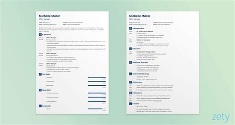 how to write a 2 page cv